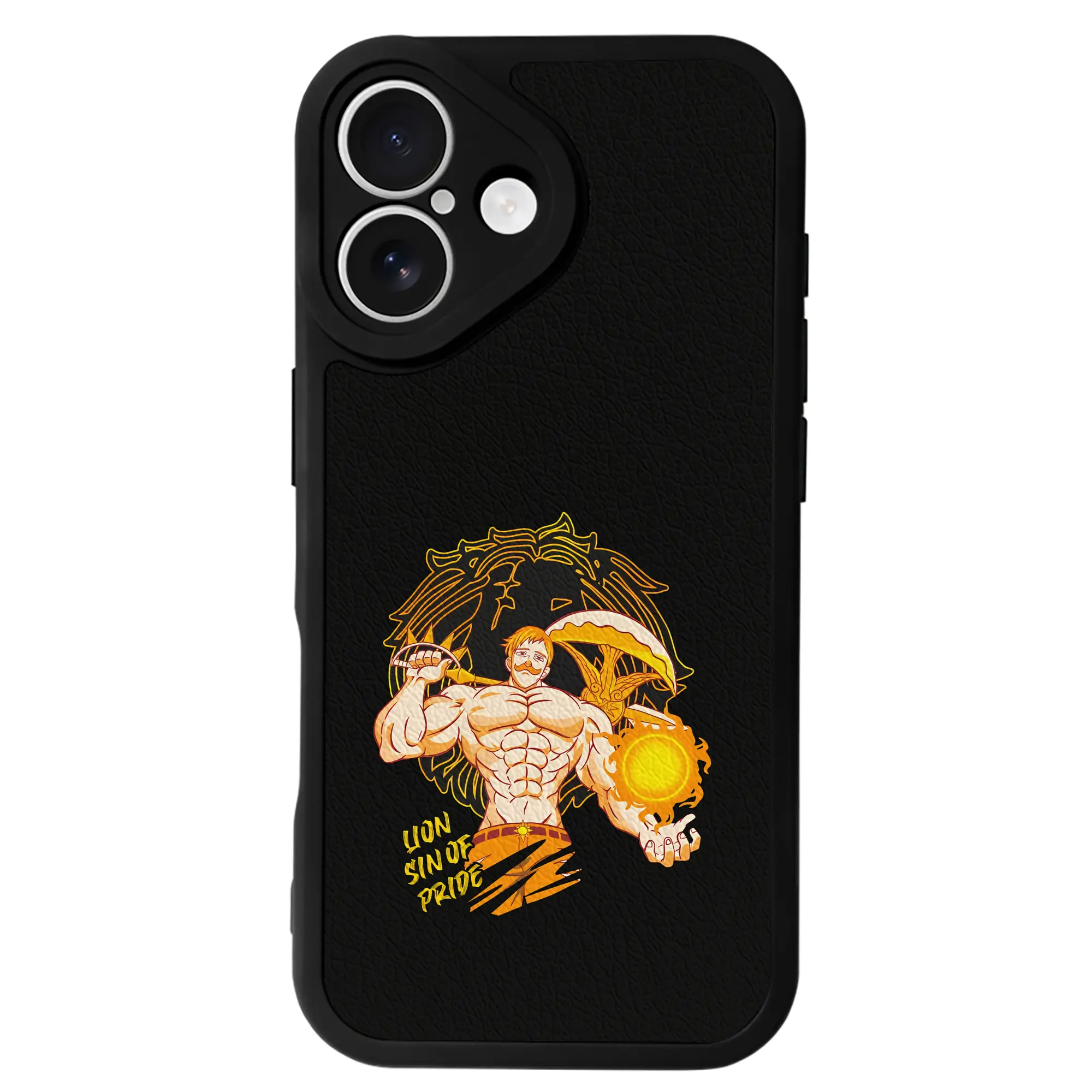 七つの大罪 グッズ エスカノール - IPhone 16シリーズ対応 ・ シリコンスマホケース ・ レザー調 ・ 高精度フィット ・ 耐衝撃 ・ ワイヤレス充電対応 ・ 精密カット